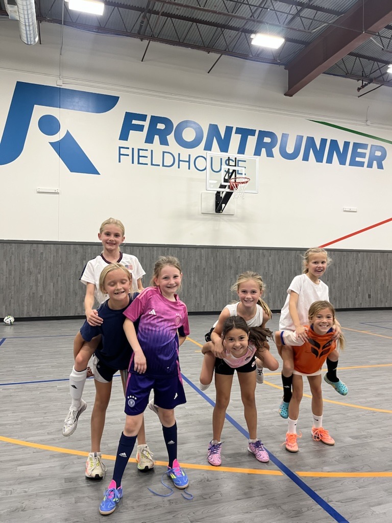 Young female players after futsal training session