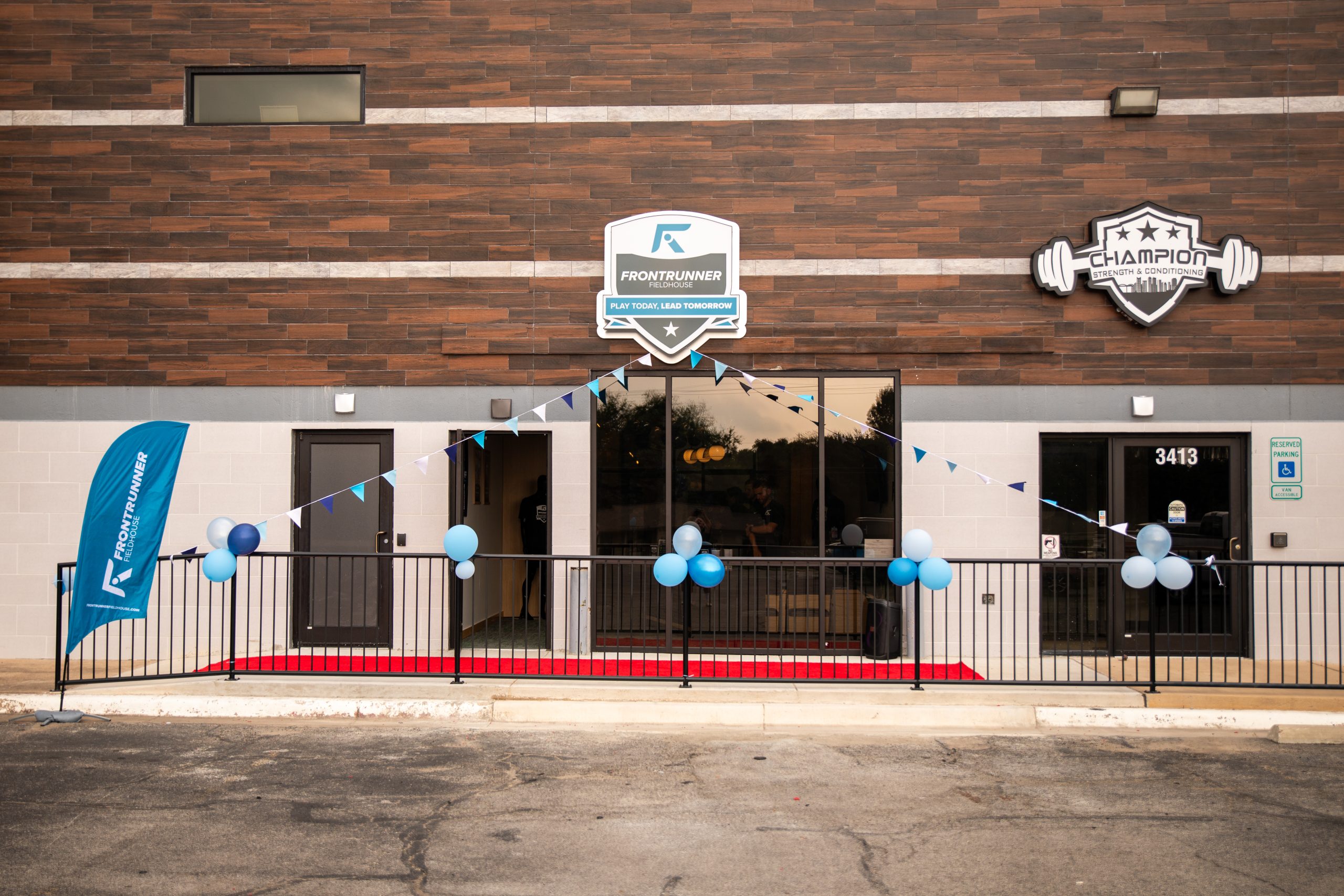 Main entrance to Frontrunner Fieldhouse