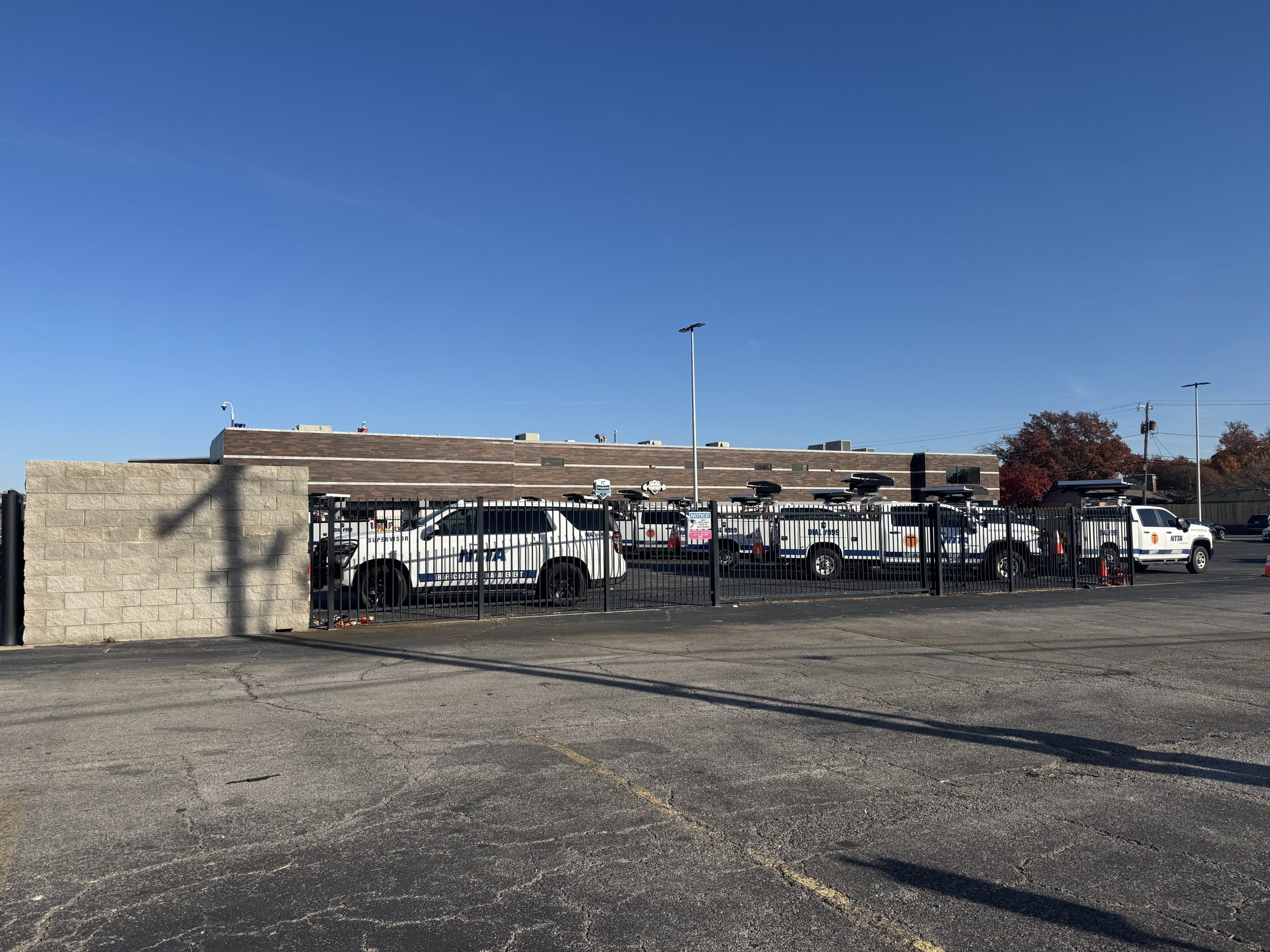 Gated area with lighting for secure access