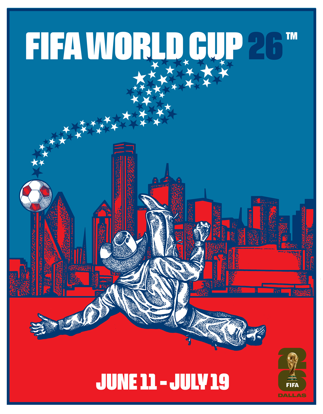 Dallas Host City official FIFA World Cup 2026 poster