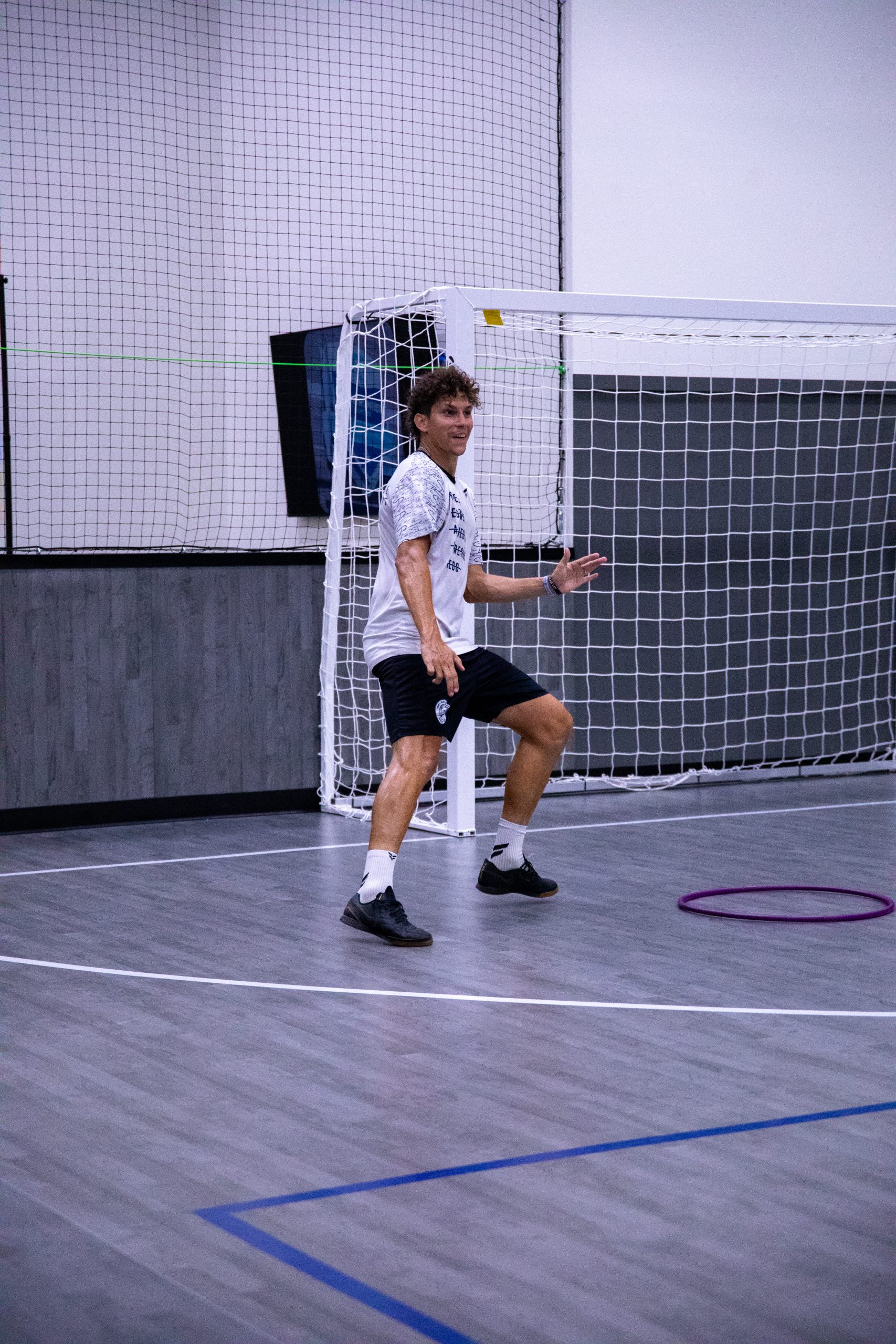 Youth soccer coaching session at Frontrunner Fieldhouse